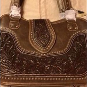 Montana West concealed carry purse chocolate brown